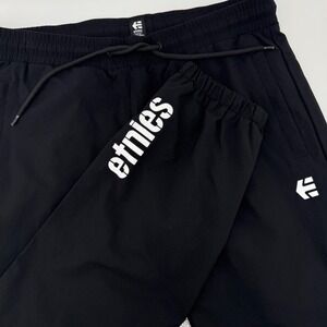 Etnies Mens Black Skate Jogger Pants Mesh Lined Elastic Waist Small RN95182